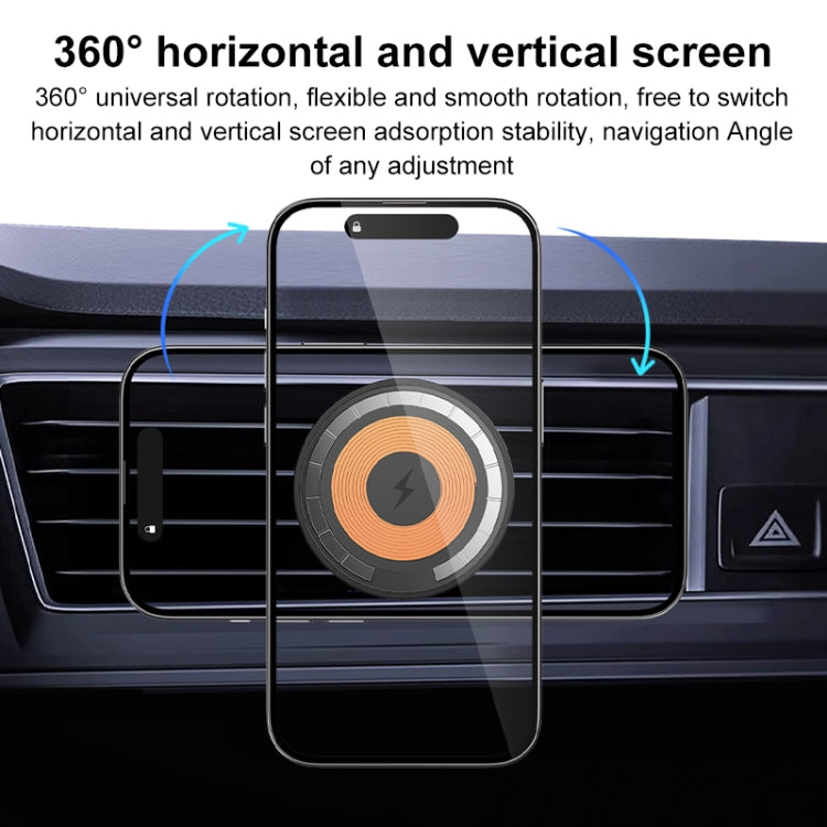wlons Air Outlet Transparent Magnetic Wireless Charging Car Holder - Wireless Charger Holders by wlons | Online Shopping South Africa | PMC TechLife | Buy Now Pay Later Mobicred