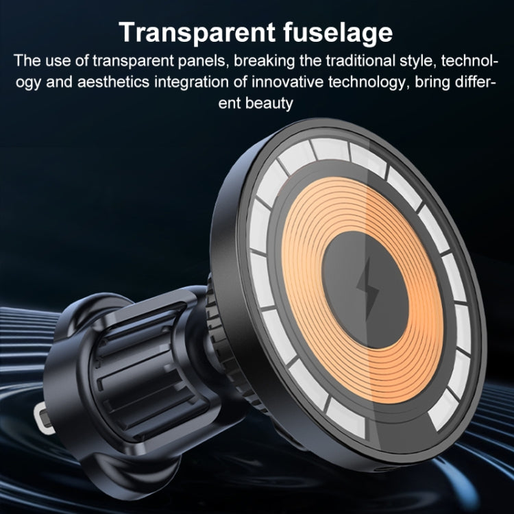 wlons Air Outlet Transparent Magnetic Wireless Charging Car Holder - Wireless Charger Holders by wlons | Online Shopping South Africa | PMC TechLife | Buy Now Pay Later Mobicred