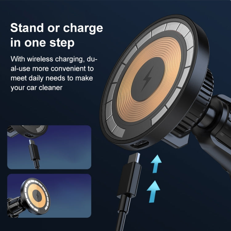 wlons Air Outlet Transparent Magnetic Wireless Charging Car Holder - Wireless Charger Holders by wlons | Online Shopping South Africa | PMC TechLife | Buy Now Pay Later Mobicred