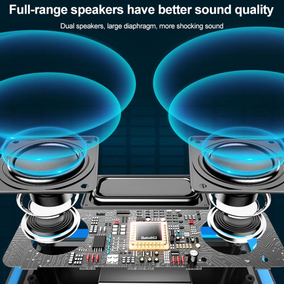 EBS-308 Outdoor Portable Mini Wireless Bluetooth Subwoofer Speaker(Blue)