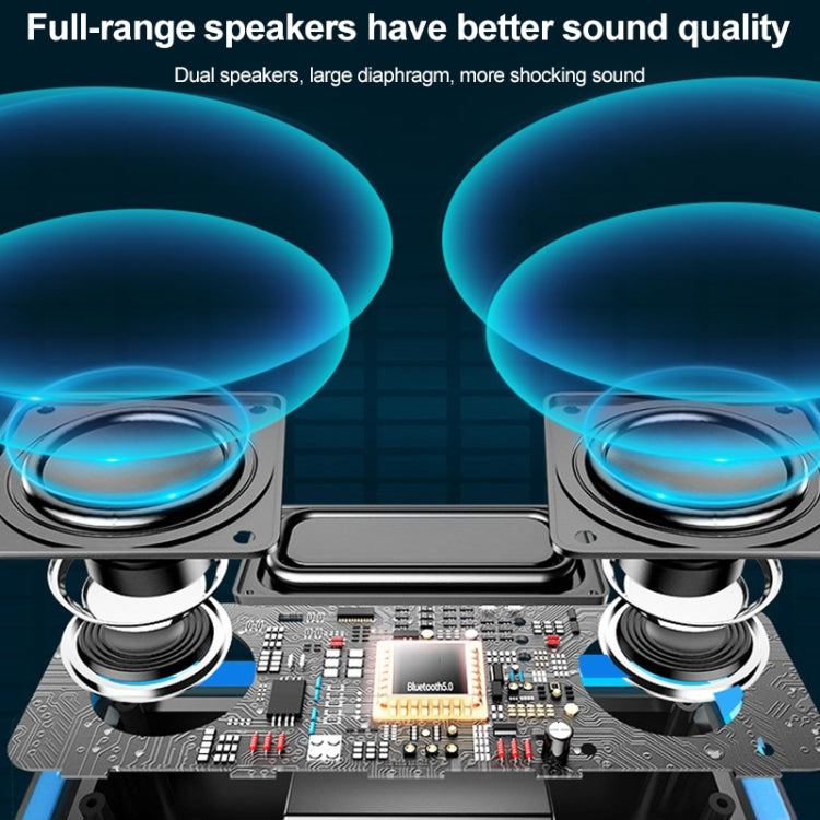 EBS-308 Outdoor Portable Mini Wireless Bluetooth Subwoofer Speaker(Blue)