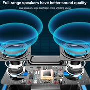 EBS-308 Outdoor Portable Mini Wireless Bluetooth Subwoofer Speaker(Black)