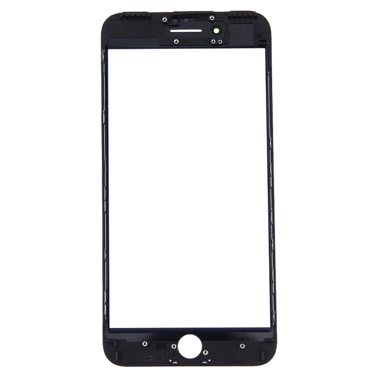 Front Screen Outer Glass Lens with Front LCD Screen Bezel Frame for iPhone 7 Plus (Black)