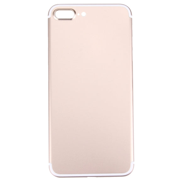 5 in 1 for iPhone 7 Plus (Back Cover + Card Tray + Volume Control Key + Power Button + Mute Switch Vibrator Key) Full Assembly Housing Cover(Gold)