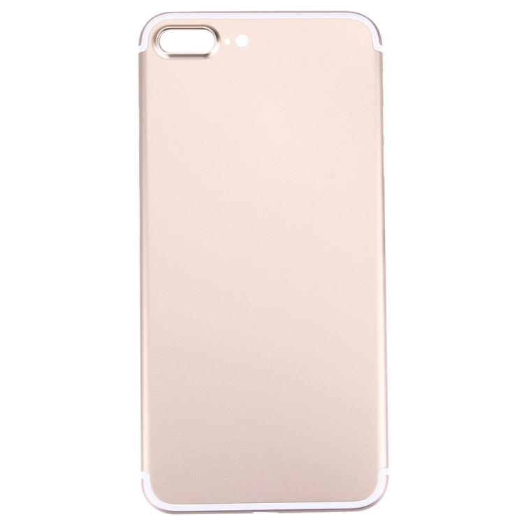 5 in 1 for iPhone 7 Plus (Back Cover + Card Tray + Volume Control Key + Power Button + Mute Switch Vibrator Key) Full Assembly Housing Cover(Gold)