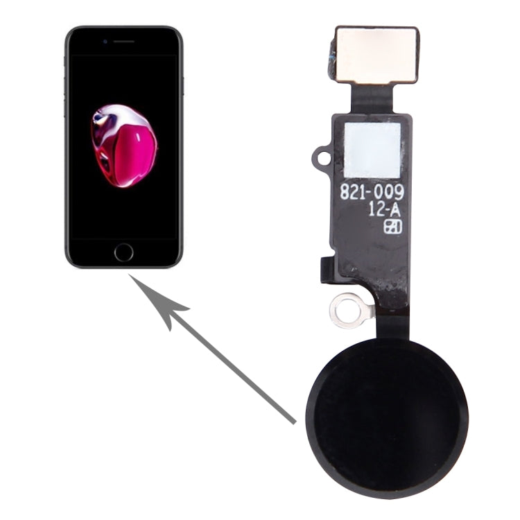 Home Button for iPhone 7 Plus, Not Supporting Fingerprint Identification and Return Function(Black)