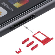6 in 1 for iPhone 7 Plus (Back Cover (With Camera Lens)  + Card Tray + Volume Control Key + Power Button + Mute Switch Vibrator Key + Sign) Full Assembly Housing Cover(Red)