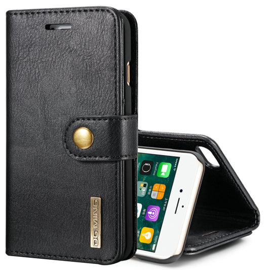 DG.MING For iPhone SE 2020 & 8 & 7  Crazy Horse Texture Horizontal Flip Detachable Magnetic Protective Case with Holder & Card Slots & Wallet(Black) - More iPhone Cases by DG.MING | Online Shopping South Africa | PMC Jewellery | Buy Now Pay Later Mobicred
