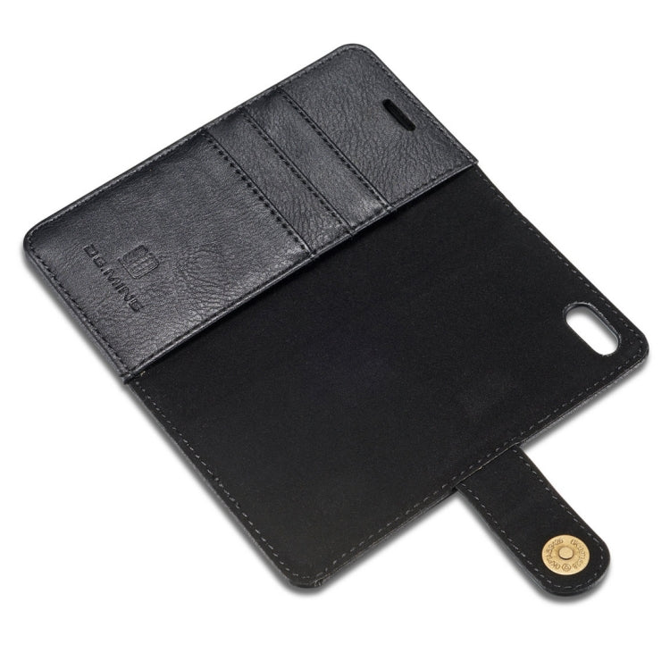 DG.MING For iPhone SE 2020 & 8 & 7  Crazy Horse Texture Horizontal Flip Detachable Magnetic Protective Case with Holder & Card Slots & Wallet(Black) - More iPhone Cases by DG.MING | Online Shopping South Africa | PMC Jewellery | Buy Now Pay Later Mobicred