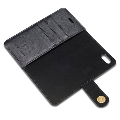 DG.MING For iPhone SE 2020 & 8 & 7  Crazy Horse Texture Horizontal Flip Detachable Magnetic Protective Case with Holder & Card Slots & Wallet(Black) - More iPhone Cases by DG.MING | Online Shopping South Africa | PMC Jewellery | Buy Now Pay Later Mobicred