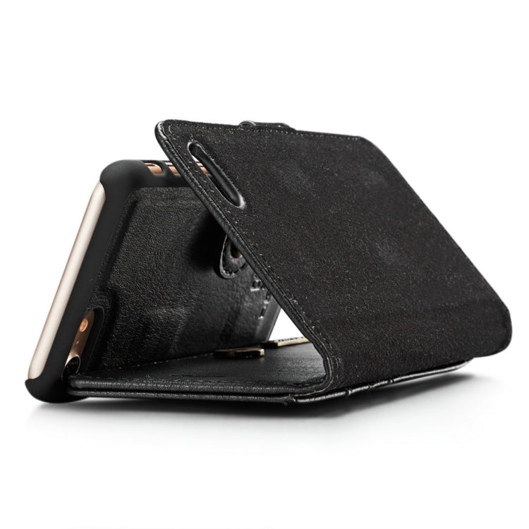 DG.MING For iPhone SE 2020 & 8 & 7  Crazy Horse Texture Horizontal Flip Detachable Magnetic Protective Case with Holder & Card Slots & Wallet(Black) - More iPhone Cases by DG.MING | Online Shopping South Africa | PMC Jewellery | Buy Now Pay Later Mobicred