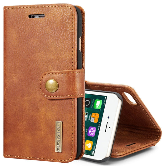 DG.MING For iPhone SE 2020 & 8 & 7  Crazy Horse Texture Horizontal Flip Detachable Magnetic Protective Case with Holder & Card Slots & Wallet(Brown) - More iPhone Cases by DG.MING | Online Shopping South Africa | PMC Jewellery | Buy Now Pay Later Mobicred