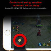 A9 Direct Mobile Clip Games Joystick Artifact Hand Travel Button Sucker with Ring Holder for iPhone, Android Phone, Tablet(Gold)