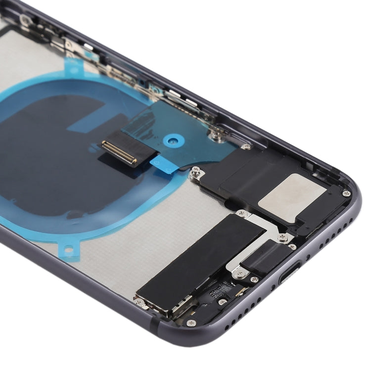 Battery Back Cover Assembly with Side Keys & Vibrator & Speaker Ringer Buzzer & Power Button + Volume Button Flex Cable & Card Tray for iPhone 8(Black) - Back Cover by PMC TechLife | Online Shopping South Africa | PMC TechLife