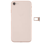 Battery Back Cover Assembly with Side Keys & Vibrator & Speaker Ringer Buzzer & Power Button + Volume Button Flex Cable & Card Tray for iPhone 8(Rose Gold)