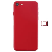 Battery Back Cover Assembly with Side Keys & Vibrator & Speaker Ringer Buzzer & Power Button + Volume Button Flex Cable & Card Tray for iPhone 8(Red)