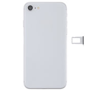 Battery Back Cover Assembly with Side Keys & Vibrator & Speaker Ringer Buzzer & Power Button + Volume Button Flex Cable & Card Tray for iPhone 8(Silver)