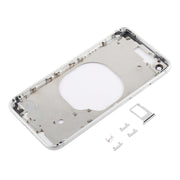 Transparent Back Cover with Camera Lens & SIM Card Tray & Side Keys for iPhone 8 (White)