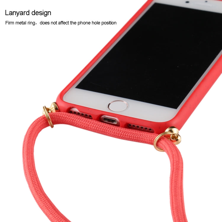For iPhone 8 / 7 TPU Anti-Fall Mobile Phone Case With Lanyard(Rose Gold) - free shipping - PMC TechLife - Order now!