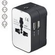 Portable Multi-function Dual USB Ports Global Universal Travel Wall Charger Power Socket, For iPad , iPhone, Galaxy, Huawei, Xiaomi, LG, HTC and Other Smart Phones, Rechargeable Devices(Black) - free shipping - PMC TechLife - Order now!
