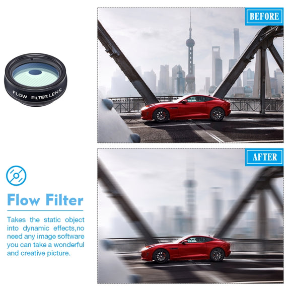APEXEL APL-DG10 Macro Wide-angle Fisheye Telephoto CPL Flow Filter Radial Filter Star Filter Kaleidoscope 3 & 6 Lens Kit, For iPhone, Samsung, Huawei, Xiaomi, HTC and Other Smartphones, Ultra-thin Digital Camera