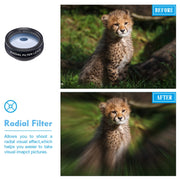 APEXEL APL-DG10 Macro Wide-angle Fisheye Telephoto CPL Flow Filter Radial Filter Star Filter Kaleidoscope 3 & 6 Lens Kit, For iPhone, Samsung, Huawei, Xiaomi, HTC and Other Smartphones, Ultra-thin Digital Camera