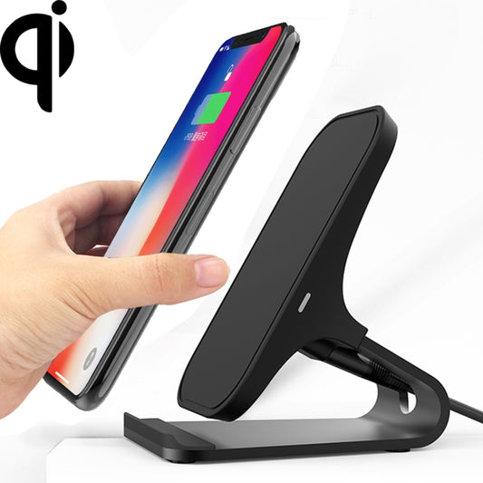 HAMTOD M5 15W Intelligent Dual Coil Design Qi Standard Holder Wireless Charger with Indicator Light, Support Fast Charging(Black) - Wireless Charger by HAMTOD | Online Shopping South Africa | PMC Jewellery | Buy Now Pay Later Mobicred