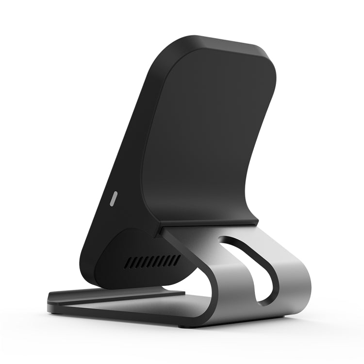 HAMTOD M5 15W Intelligent Dual Coil Design Qi Standard Holder Wireless Charger with Indicator Light, Support Fast Charging(Black) - Wireless Charger by HAMTOD | Online Shopping South Africa | PMC TechLife | Buy Now Pay Later Mobicred