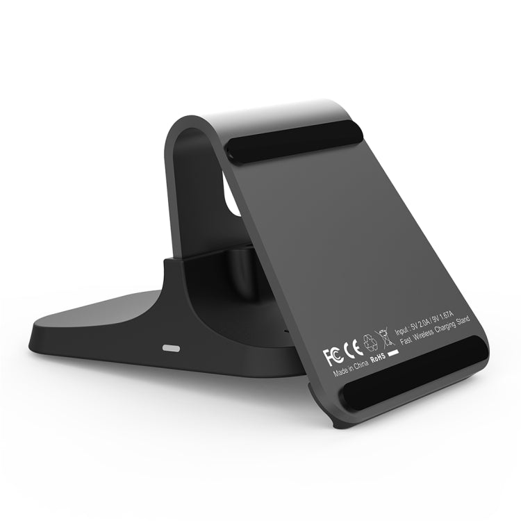 HAMTOD M5 15W Intelligent Dual Coil Design Qi Standard Holder Wireless Charger with Indicator Light, Support Fast Charging(Black) - Wireless Charger by HAMTOD | Online Shopping South Africa | PMC Jewellery | Buy Now Pay Later Mobicred