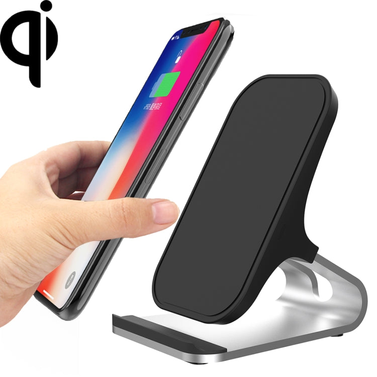 HAMTOD M5 15W Intelligent Dual Coil Design Qi Standard Holder Wireless Charger with Indicator Light, Support Fast Charging(Silver) - Wireless Charger by HAMTOD | Online Shopping South Africa | PMC Jewellery | Buy Now Pay Later Mobicred