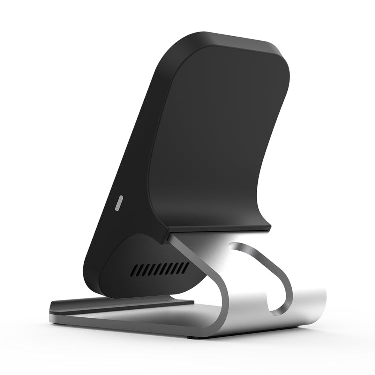 HAMTOD M5 15W Intelligent Dual Coil Design Qi Standard Holder Wireless Charger with Indicator Light, Support Fast Charging(Silver) - Wireless Charger by HAMTOD | Online Shopping South Africa | PMC Jewellery | Buy Now Pay Later Mobicred