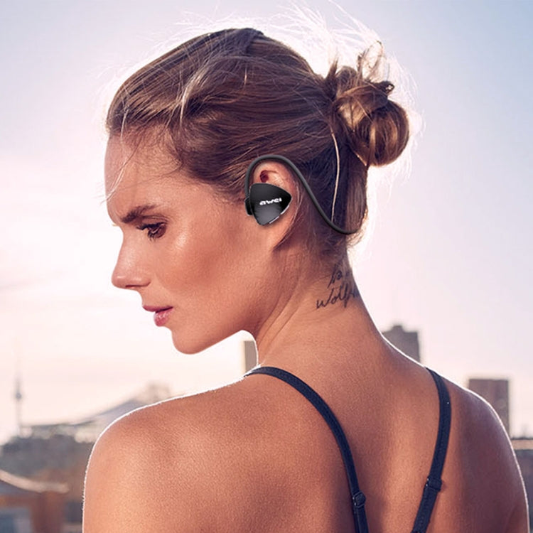 A847BL Outdoor Sports IPX4 Waterproof Anti-sweat Fashion After Hanging Design Stereo Bluetooth Earphone(Black) - free shipping - PMC TechLife - Order now!