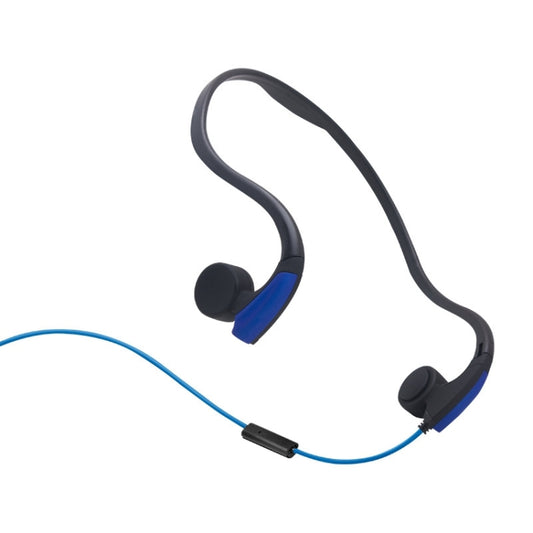 Rear Hanging Wire-Controlled Bone Conduction Outdoor Sports Headphone(Blue) - free shipping - PMC Jewellery - Order now!