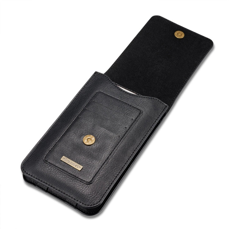 DG.MING Universal Cowskin Leather Protective Case Waist Bag with Card Slots & Hook, For iPhone, Samsung, Sony, Huawei, Meizu, Lenovo, ASUS, Oneplus, Xiaomi, Cubot, Ulefone, Letv, DOOGEE, Vkworld, and other Smartphones Below 5.2 inch(Black)
