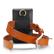 DG.MING Universal Cowskin Leather Protective Case Waist Bag with Card Slots & Hook, For iPhone, Samsung, Sony, Huawei, Meizu, Lenovo, ASUS, Oneplus, Xiaomi, Cubot, Ulefone, Letv, DOOGEE, Vkworld, and other Smartphones Below 5.2 inch(Black)