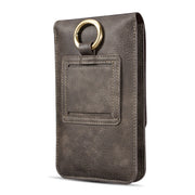 DG.MING Universal Cowskin Leather Protective Case Waist Bag with Card Slots & Hook, For iPhone, Samsung, Sony, Huawei, Meizu, Lenovo, ASUS, Oneplus, Xiaomi, Cubot, Ulefone, Letv, DOOGEE, Vkworld, and other Smartphones Below 5.2 inch(Grey)