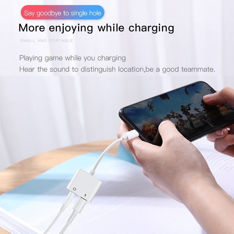 JOYROOM S-Y104 Ben Series Apple Dual Lightning Adapter, Length: 1.2m(White) - Earphone Adapter by JOYROOM | Online Shopping South Africa | PMC TechLife | Buy Now Pay Later Mobicred