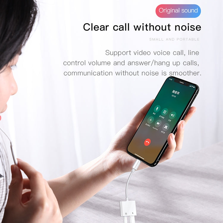 JOYROOM S-Y104 Ben Series Apple Dual Lightning Adapter, Length: 1.2m(White) - Earphone Adapter by JOYROOM | Online Shopping South Africa | PMC TechLife | Buy Now Pay Later Mobicred