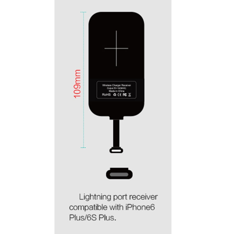 NILLKIN Magic Tag QI Standard Wireless Charging Receiver for iPhone 7 Plus / 6s Plus / 6 Plus, with 8 Pin Port, Length: 109mm - free shipping - PMC TechLife - Order now!