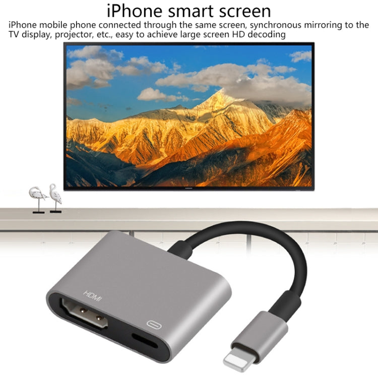 7565S 8 Pin to HDMI HDTV Projector Video Adapter Cable for iPad(Grey) - free shipping - PMC Jewellery - Order now!