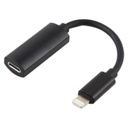 2 in 1 8 Pin Male to Dual 8 Pin Female Charging and Listening to Music Audio Earphone Adapter, Compatible with All IOS Systems(Black)