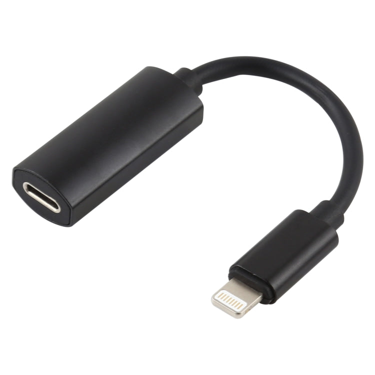 2 in 1 8 Pin Male to Dual 8 Pin Female Charging and Listening to Music Audio Earphone Adapter, Compatible with All IOS Systems(Black)