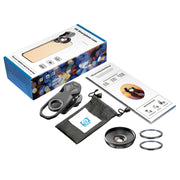 APEXEL APL-HB10X Macro Lens Telephoto Clip + Star Light Filter + CPL Phone Lens Kit