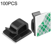 HG2392 100 PCS Desktop Data Cable Organizer Fixing Clip, Gum Type: Green and White(Black)