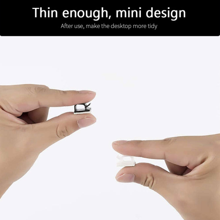 HG2392 100 PCS Desktop Data Cable Organizer Fixing Clip, Gum Type: Green and White(Black) - Cable Organizer by PMC TechLife | Online Shopping South Africa | PMC TechLife