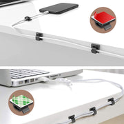 HG2392 100 PCS Desktop Data Cable Organizer Fixing Clip, Gum Type: Green and White(Black)