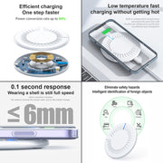 964 15W Round Shape Wireless Fast Charging(Black)