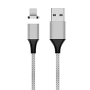 M11 3A USB to 8 Pin Nylon Braided Magnetic Data Cable, Cable Length: 1m (Silver)