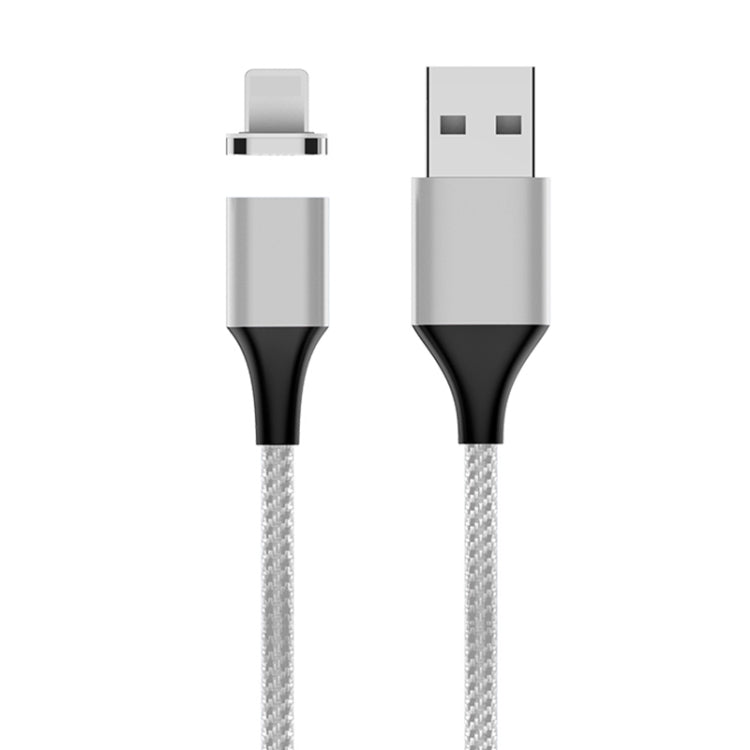 M11 5A USB to 8 Pin Nylon Braided Magnetic Data Cable, Cable Length: 1m (Silver) - Charging Cable & Head by PMC TechLife | Online Shopping South Africa | PMC TechLife