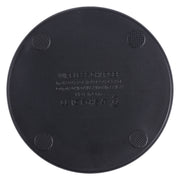 10W QI Plaid Pattern Round Plastic Wireless Charger (Black)